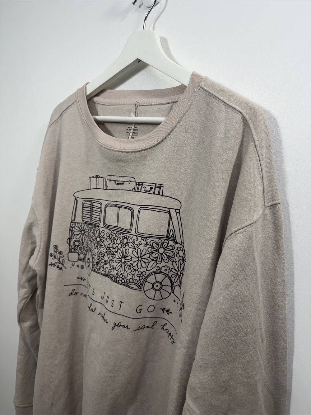 Natural Life Let’s Just Go Brown sweatshirt size XL. NWT. - Picture 2 of 10